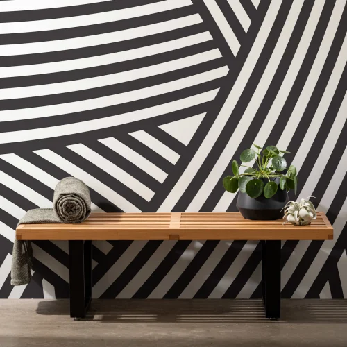 Walmer Layered Black & White Wallpaper Mural