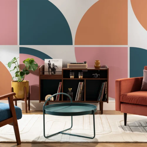 Geometryczna tapeta ścienna Breuer Retro
