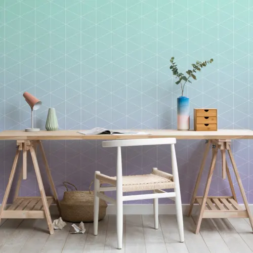 Ocean Drive Patterned Ombre Wallpaper Mural