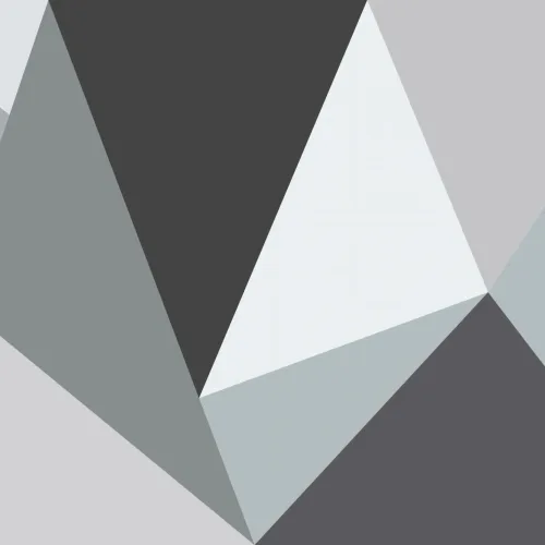 Carta da Parati Grigia Moderna con Figure Geometriche Triangolari Grandi