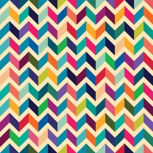 Multi-Colored Zig Zag Pattern Wallpaper Mural