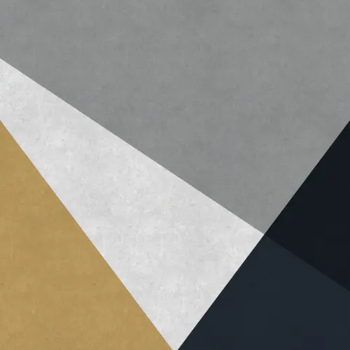 Grijs, Blauw & Goud Beton Effect Geometrisch Behang Muurschildering