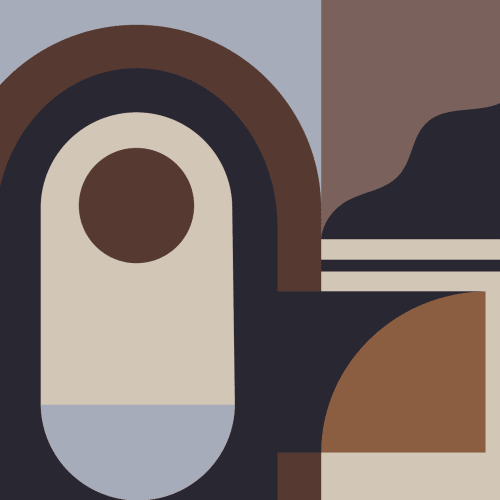 Multicolor Bold Mid-Century Modern Geometric Mural