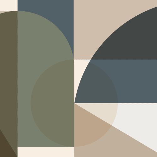 Green Geometric Contemporary Multicolor Mural For Modern Spaces