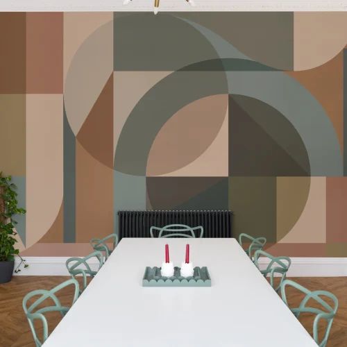 Flerfarvet abstrakt geometrisk moderne mønster fototapet