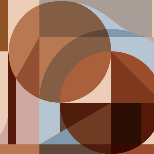 Orange Geometrisk Retro Vibe Fototapet