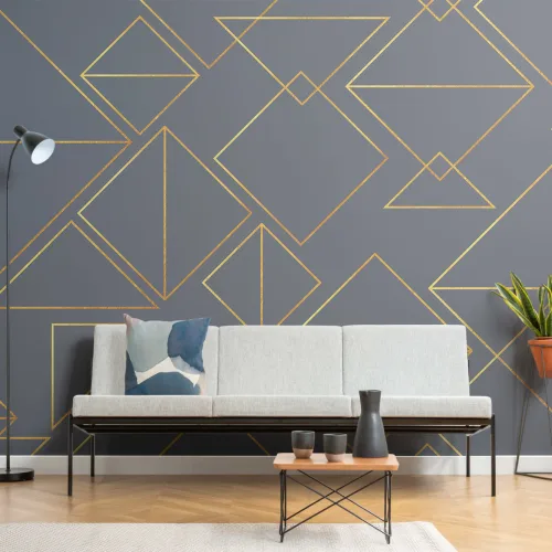 Klassisk Navy Triangles Fototapet