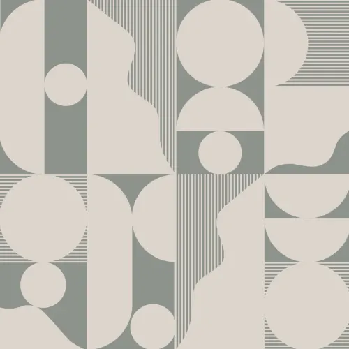 Odważna szałwiowo-zielona abstrakcyjna geometryczna tapeta ścienna