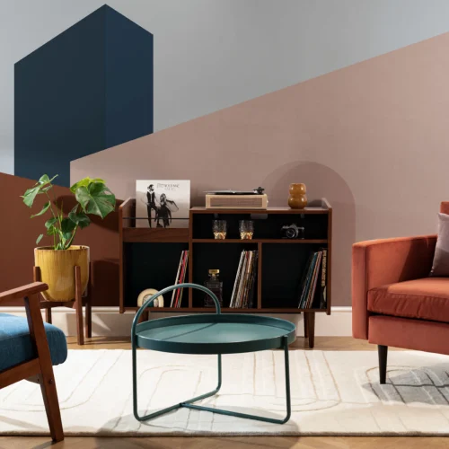 Blokeret abstrakt arkitektur Tapetmaleri