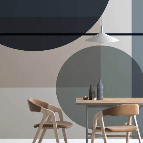 Mid Century Modern Abstract Geometric Wallpaper Mural
