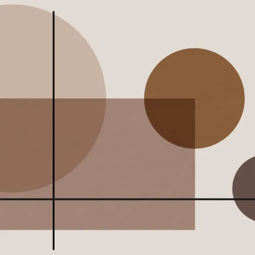 Neutral Mid Century Abstract Geometric Wallpaper Mural