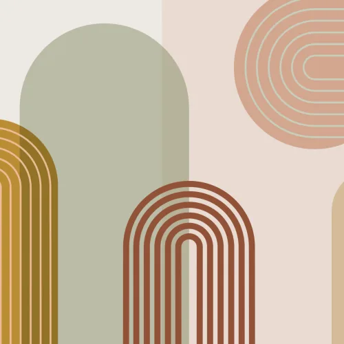 Klassisk retro geometrisk tapet vægmaleri
