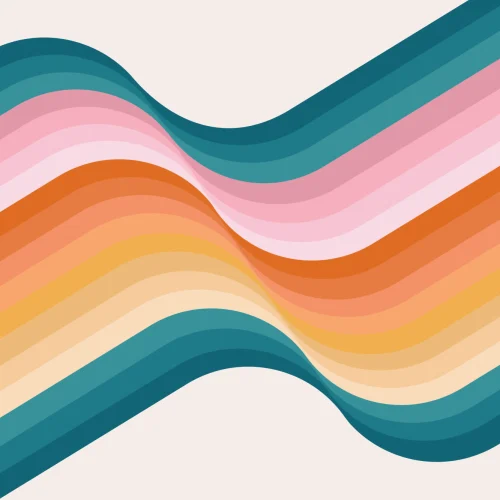 Classic Retro Multi Color Gradient Wallpaper Mural