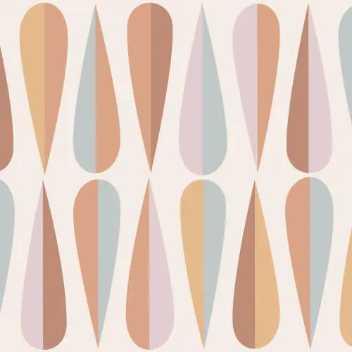 Pastelowa fototapeta Retro Teardrop