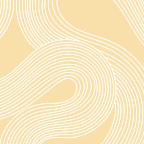 Yellow Curvy Lines Modern Zen Garden Mural