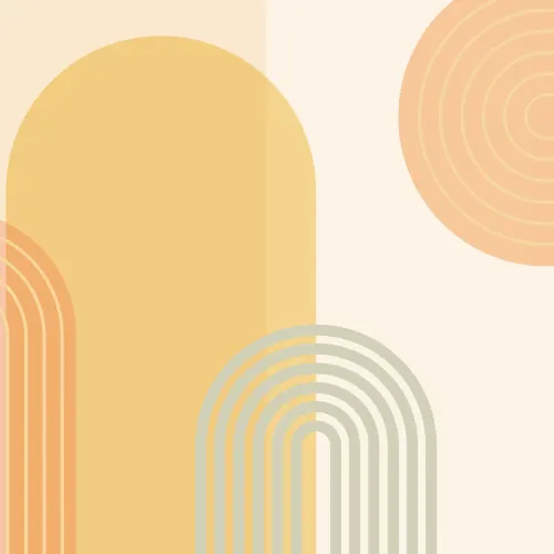 Bright Retro Geometric Arches Mural