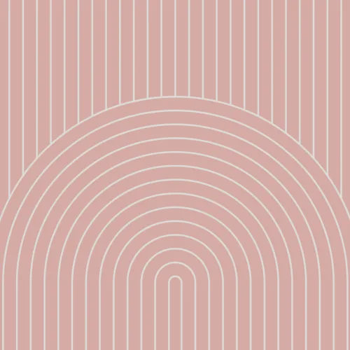 Papier Peint Géométrique Boucle de Lignes Fines Rose