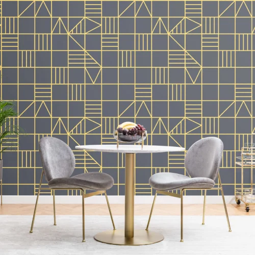 Grid Klassieke Driehoeken Behang Muurschildering