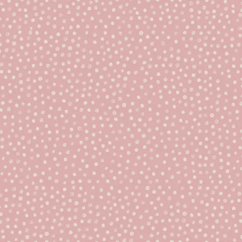 Pink Illustrated Polka Dot Wallpaper Mural
