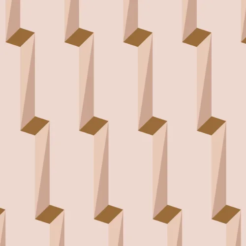 Pink 3D Effect Modern Geometric Repeat Pattern Wallpaper