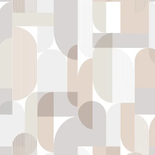 Neutral Scandi Geometric Repeat Pattern Wallpaper