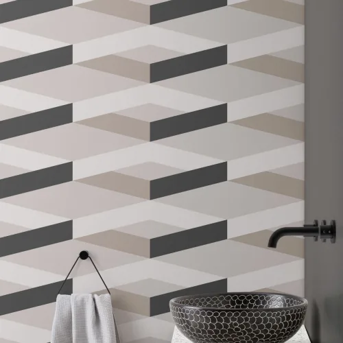 Minimalistische 3D Mustertapete mit modernem Design