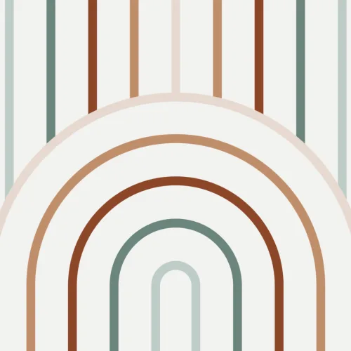 Multicolor Minimalist Loop Repeat Pattern Wallpaper
