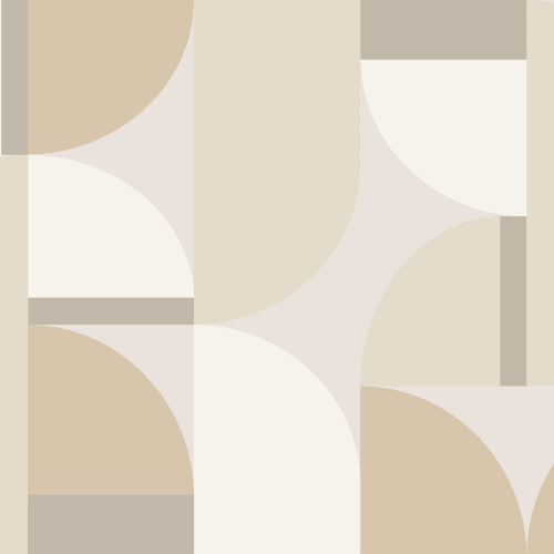 Neutral Geometric Arch Pattern Contemporary Mural