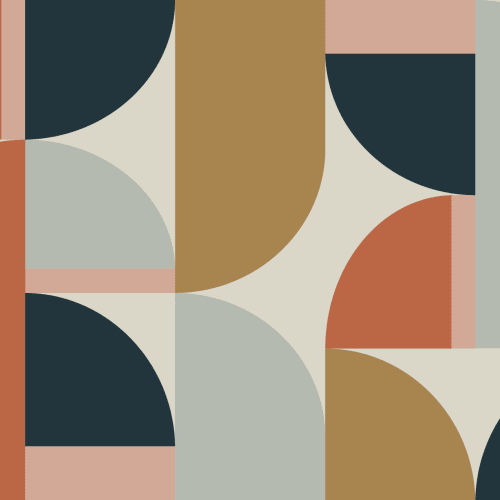 Flerfarvet retro geometrisk buemønster fototapet