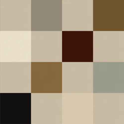 Veelkleurige beige geometrische geruite muurschildering