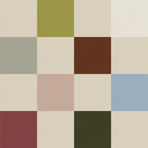 Veelkleurige retro geometrische geruite moderne muurschildering