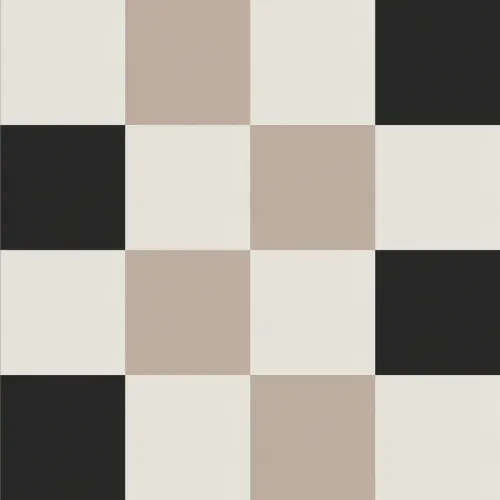 Neutral Checkerboard Geometric Wall Art Mural