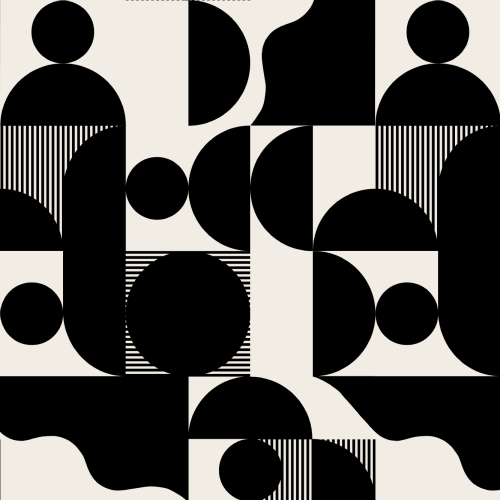 Papier peint noir à formes géométriques modernes