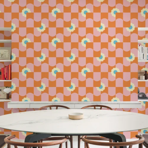 Elizabeth Olwen Petal Pop Pink Wallpaper