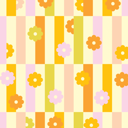 Elizabeth Olwen Flower Shift Orange Mural-tapeter
