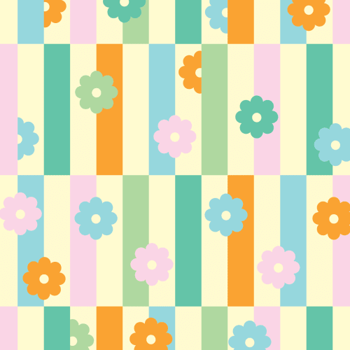 Elizabeth Olwen Flower Shift Multi veggmaleri