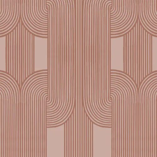 Carta da parati rosa con linee e curve rilassanti