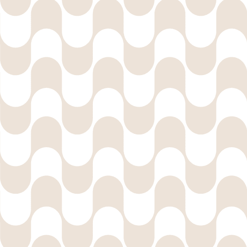 Beige retro vågig randig tapet