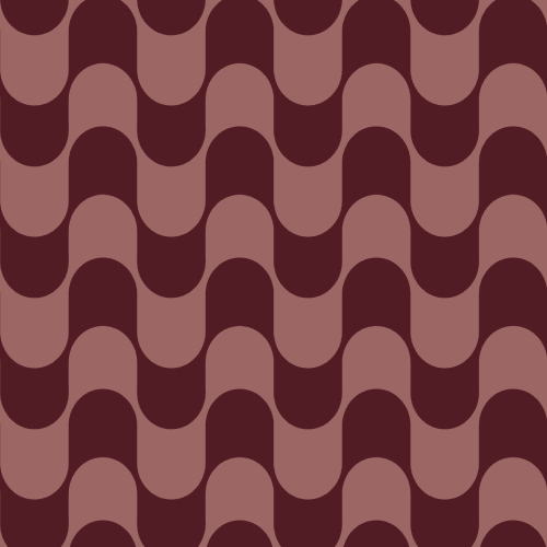 Burgundy Retro Wavy Striped Wallpaper