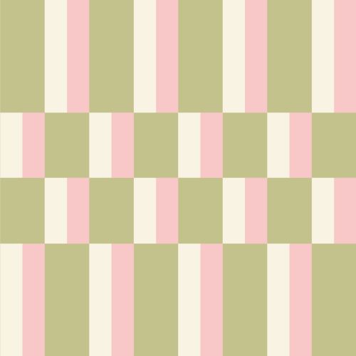 Papier peint Bauhaus géométrique moderne vert et rose