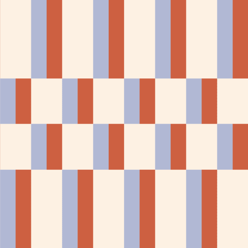 Blå og oransje moderne geometrisk Bauhaus-tapet