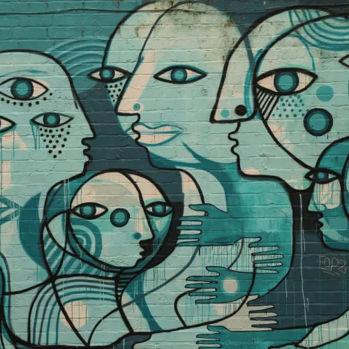 Outsider Art Graffiti Wallpaper Mural