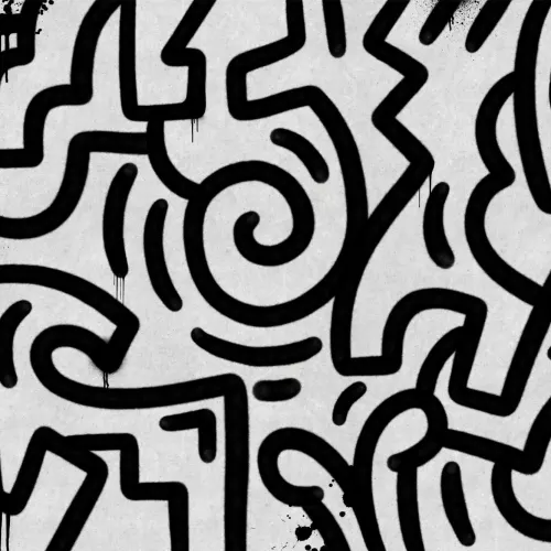 Zwart & Grijs Graffiti Beton Effect Behang Muurschildering