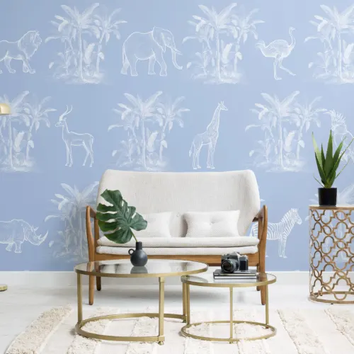 Toile de La Jungle Vintage Explorer Wallpaper Mural