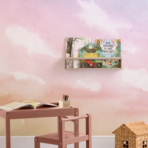 Bright Pastel Watercolor Cloud & Sky Wallpaper Mural
