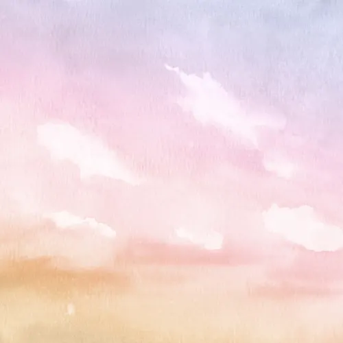 Bright Pastel Watercolor Cloud & Sky Wallpaper Mural
