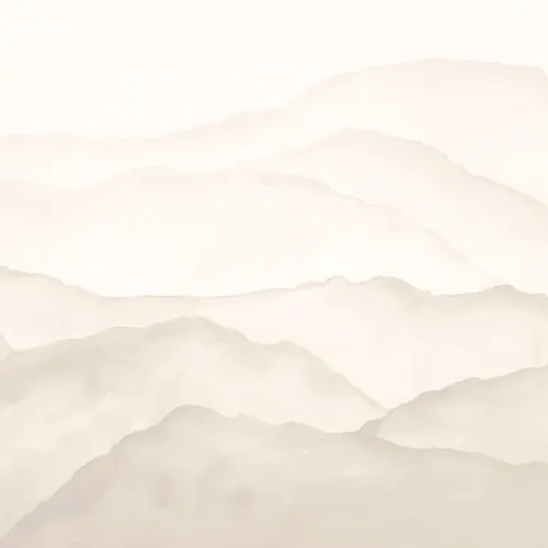 Beige Watercolor Mountains Wallpaper Mural
