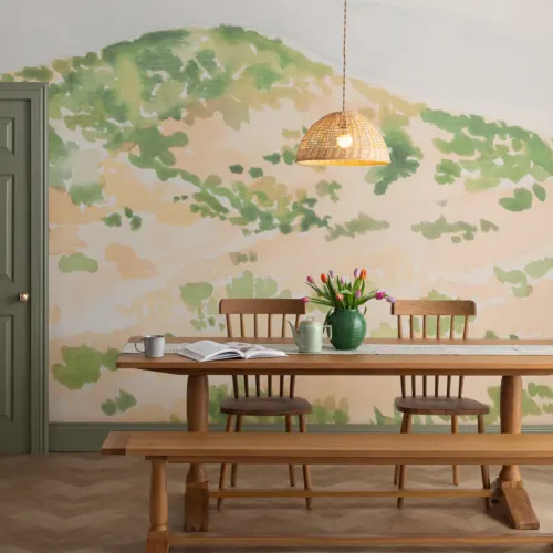 Watercolor Desert Landscape Wallpaper Mural