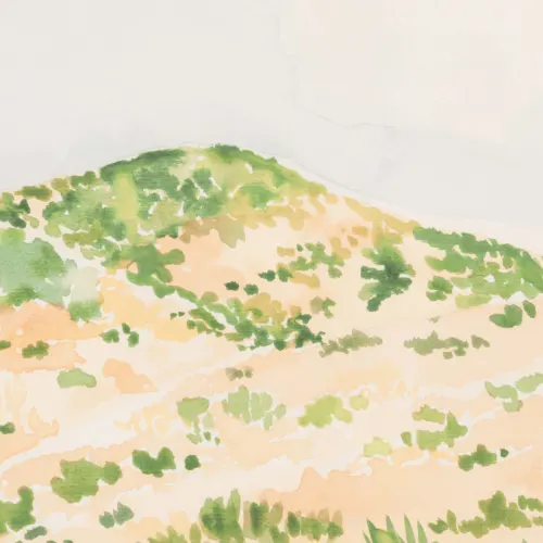 Watercolor Desert Landscape Wallpaper Mural