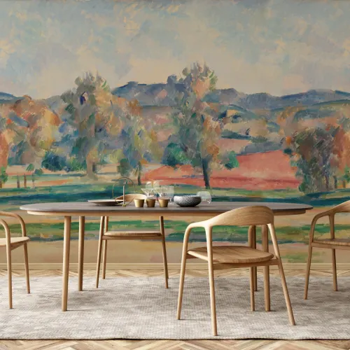 Autumn Landscape Wall Mural in Warm Classic Tones